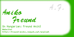 aniko freund business card